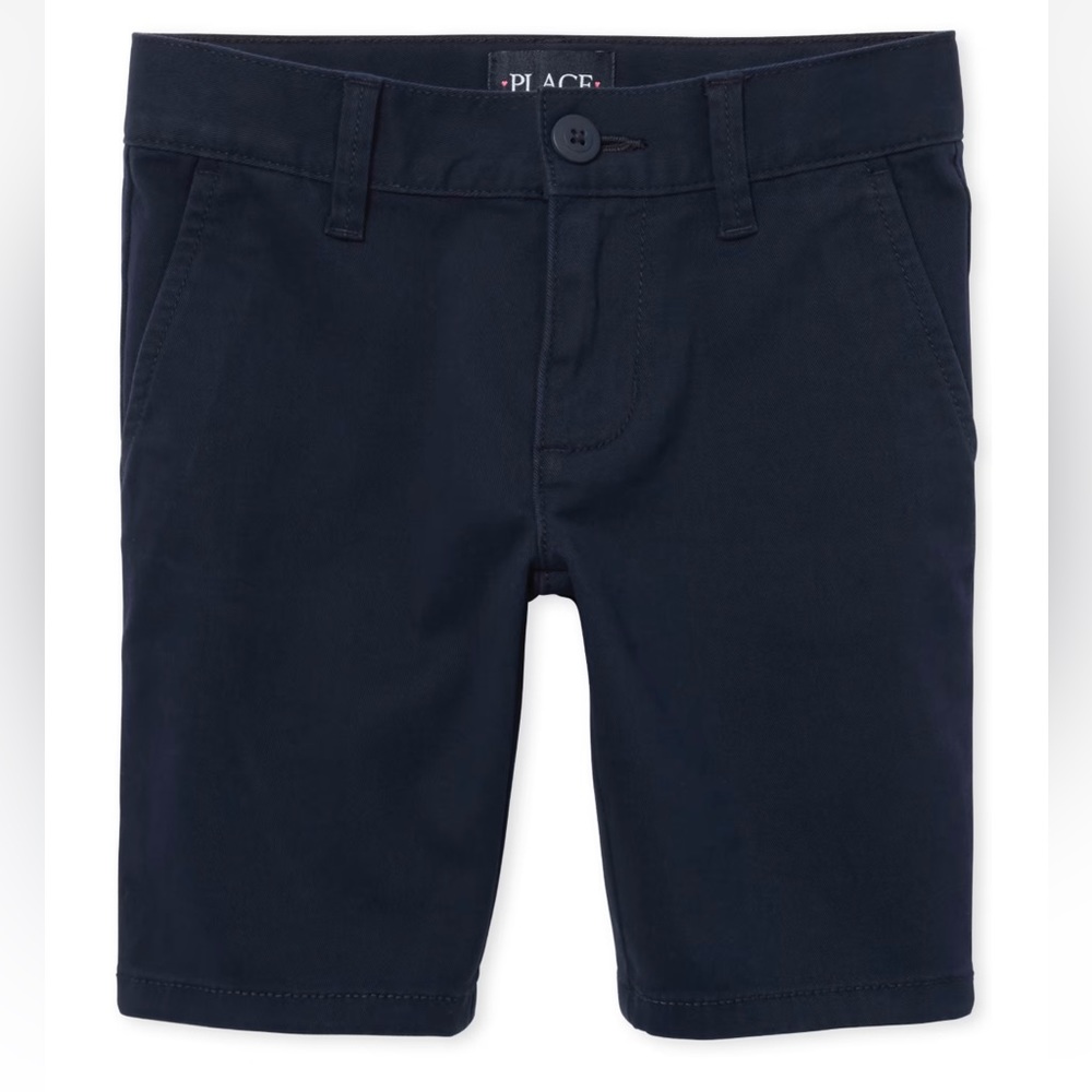 Children’s Place Girls Uniform Chino Shorts - Tidal (Navy)
